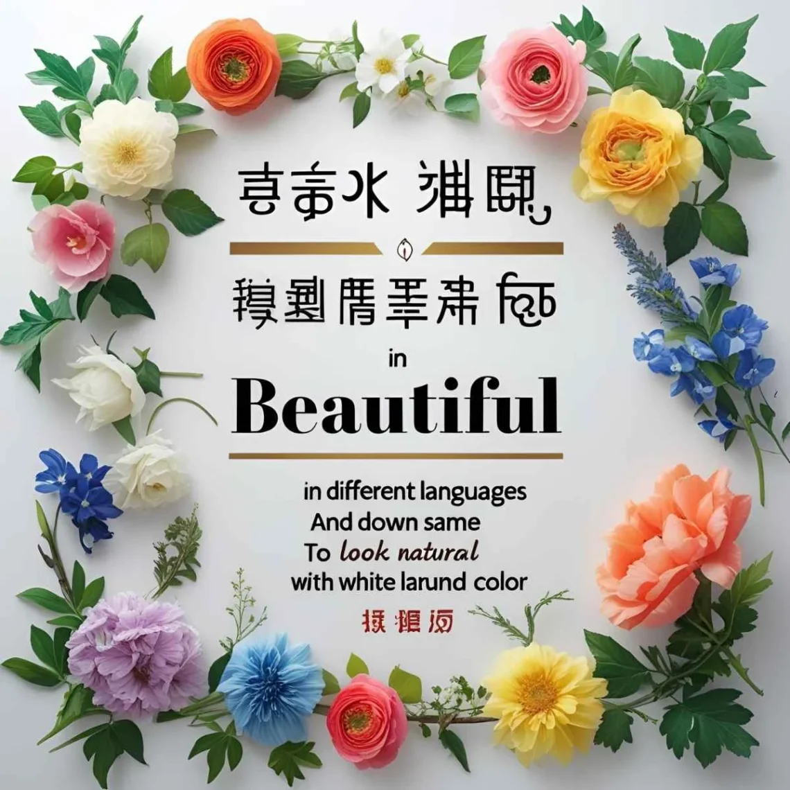 beautiful in different languages
