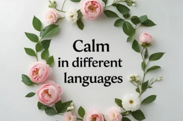 calm in different languages
