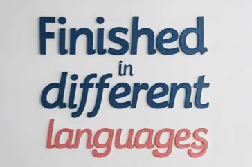 finished in different languages