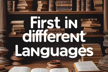 first in different languages