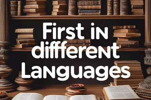 first in different languages