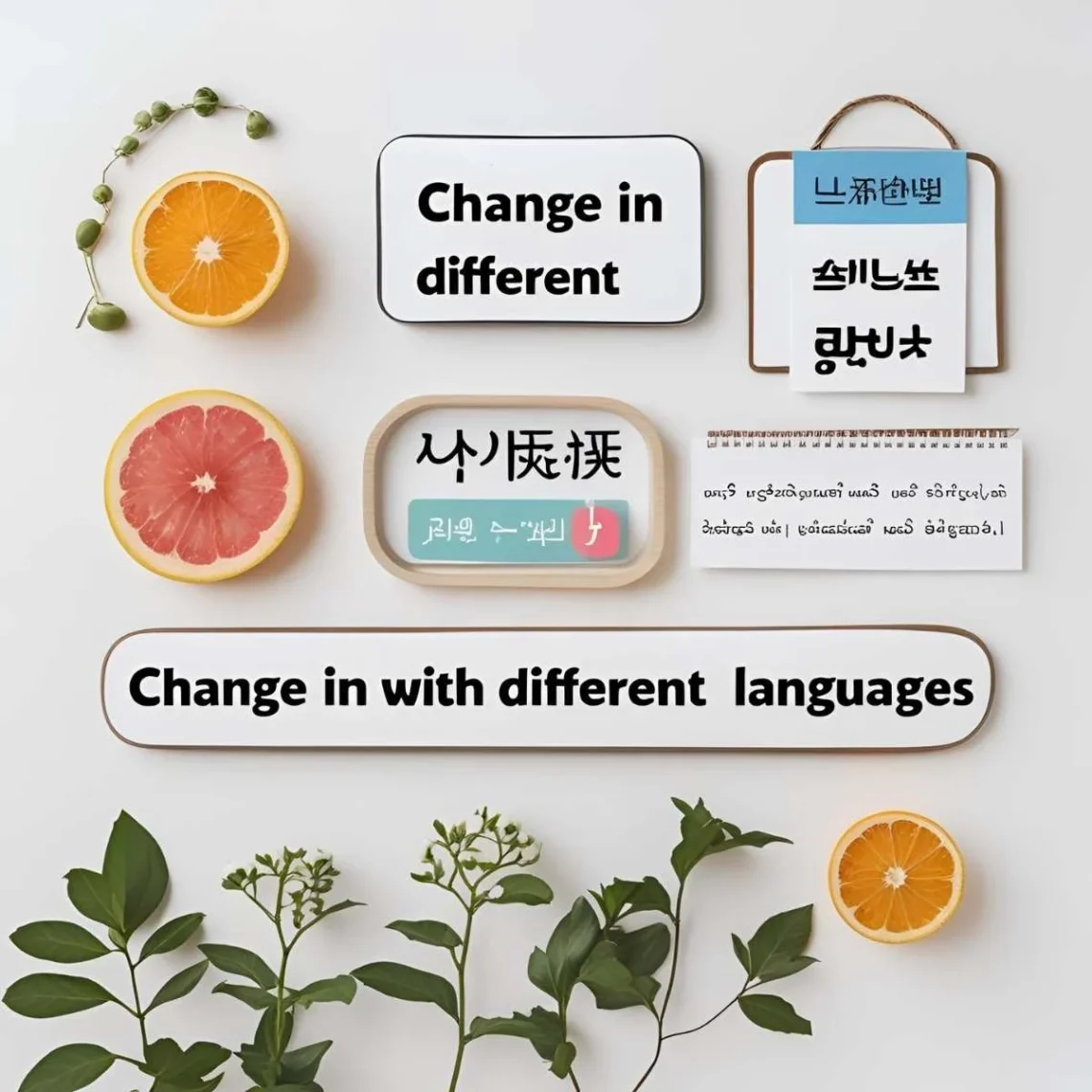 change in different languages