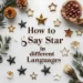 how to say star in different languages