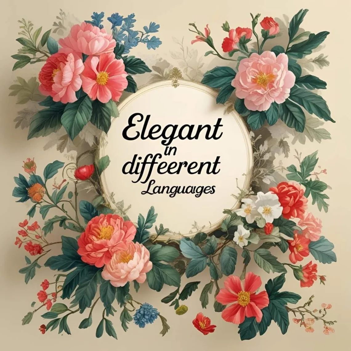 elegant in different languages