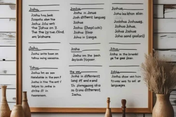 joshua in different languages