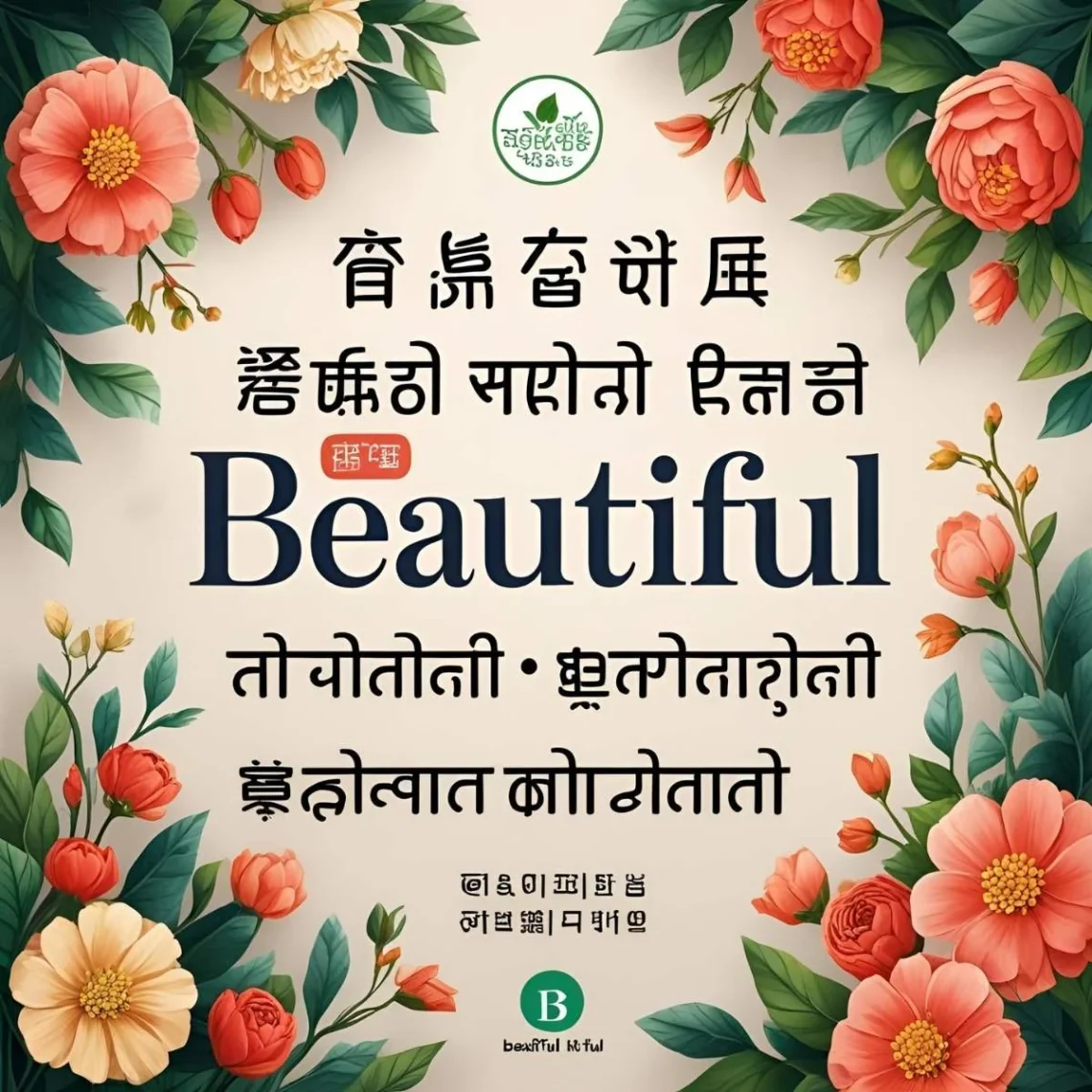 word beautiful in different languages