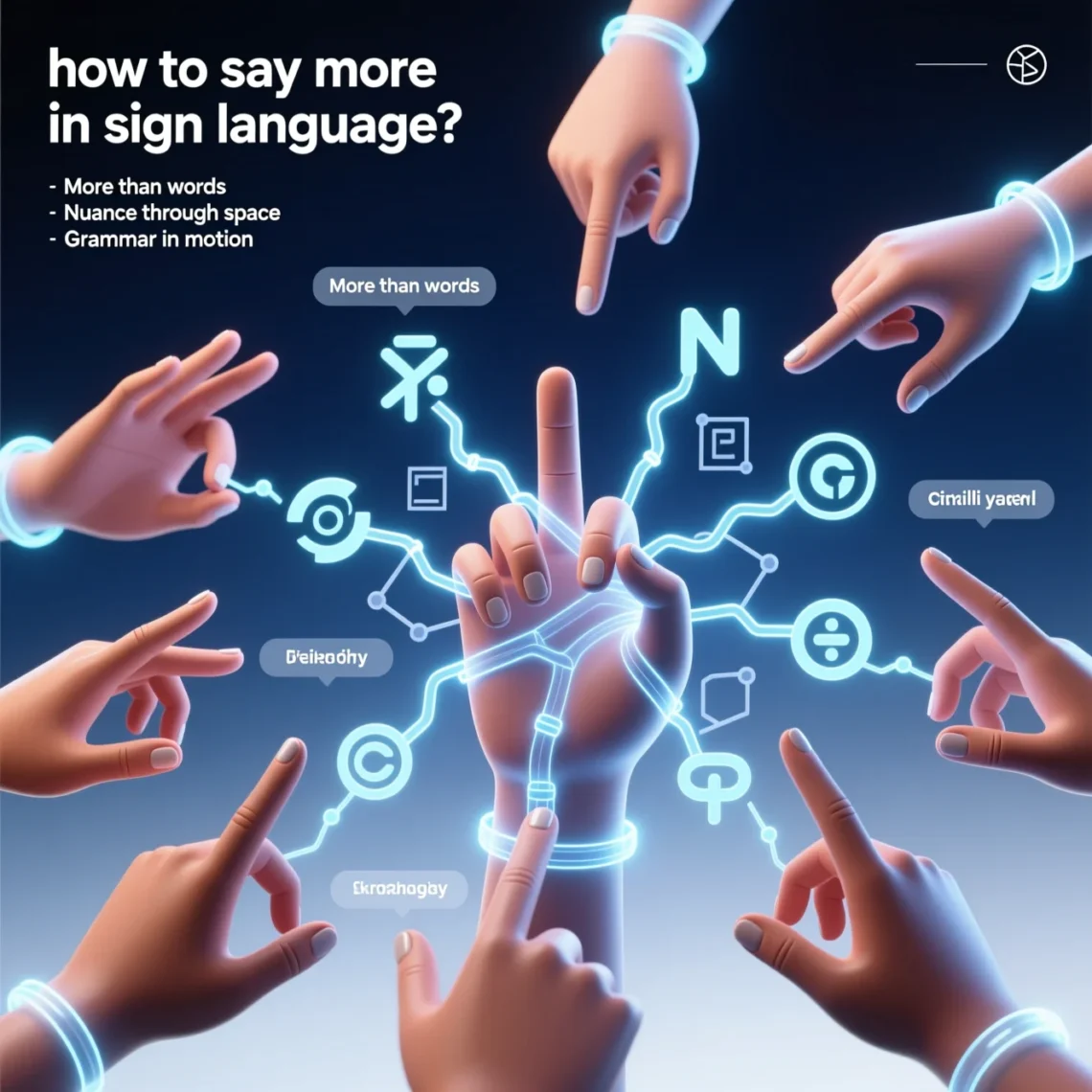 how to say more in sign language