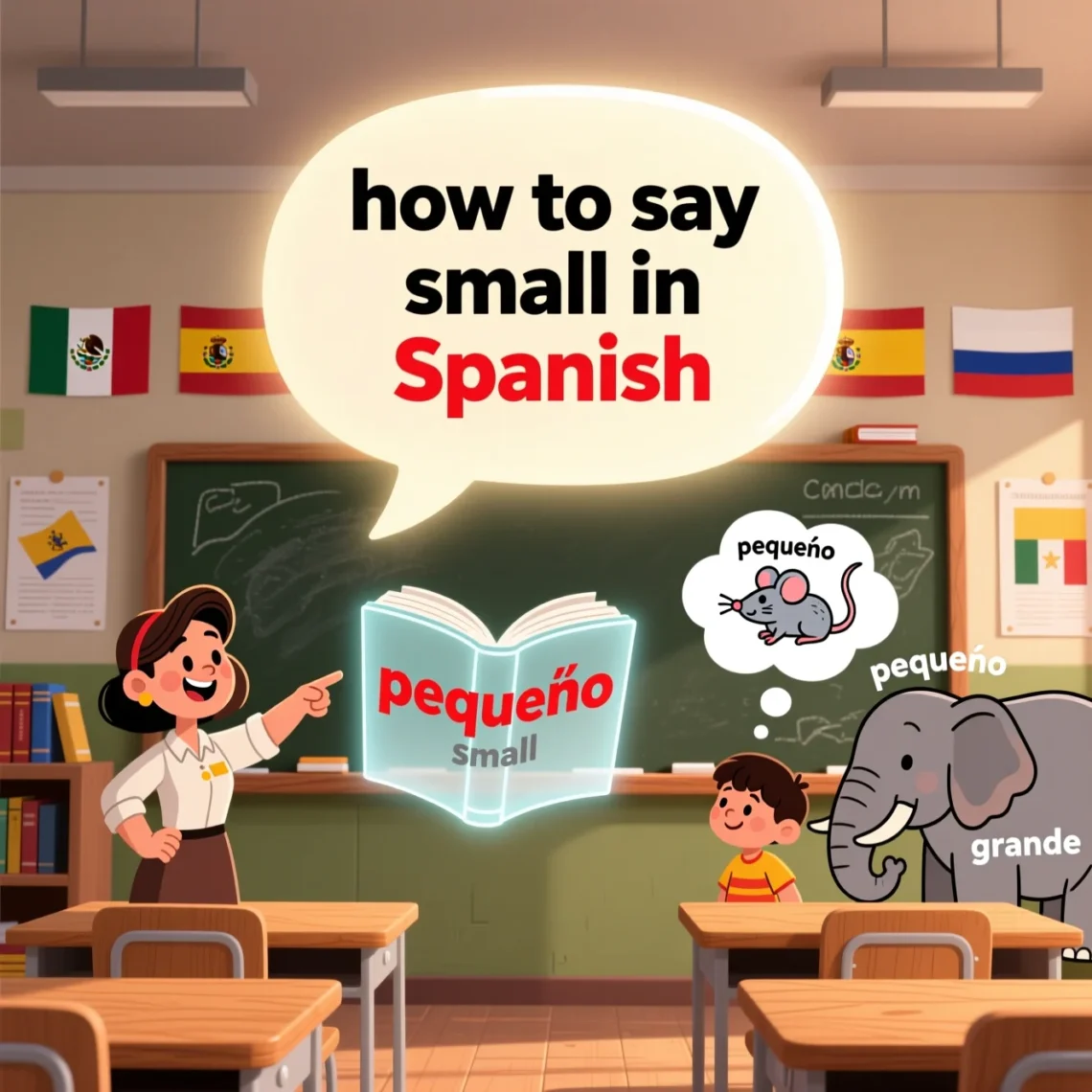 how to say small in spanish