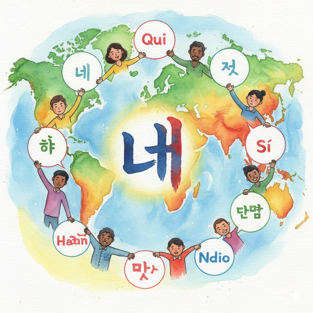 how do you say yes in korean