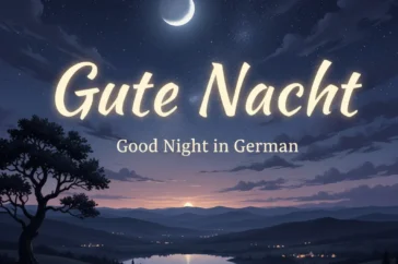 how to say good night in german
