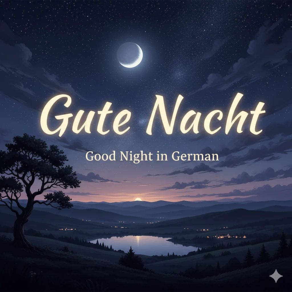 how to say good night in german