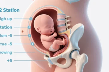 what does -2 station mean when checking cervix
