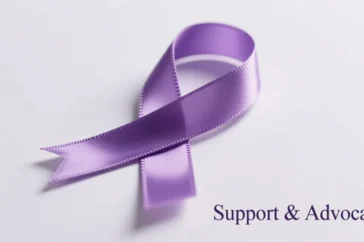 what does purple ribbon mean